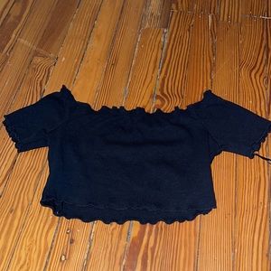 Cropped off the shoulder shirt